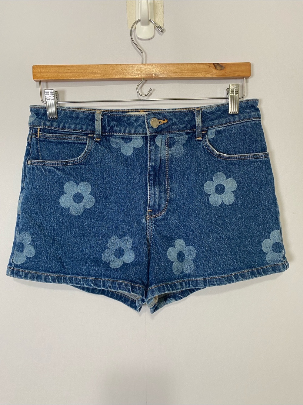 Wrangler Floral Denim Midrise Vintage Short Shorts Daisy Print Y2K Cottagecore 6